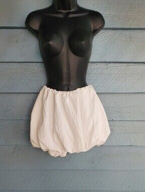 White Textured Bubble Skirt